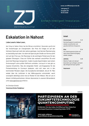 Cover: Newsletter Zertifikate Journal